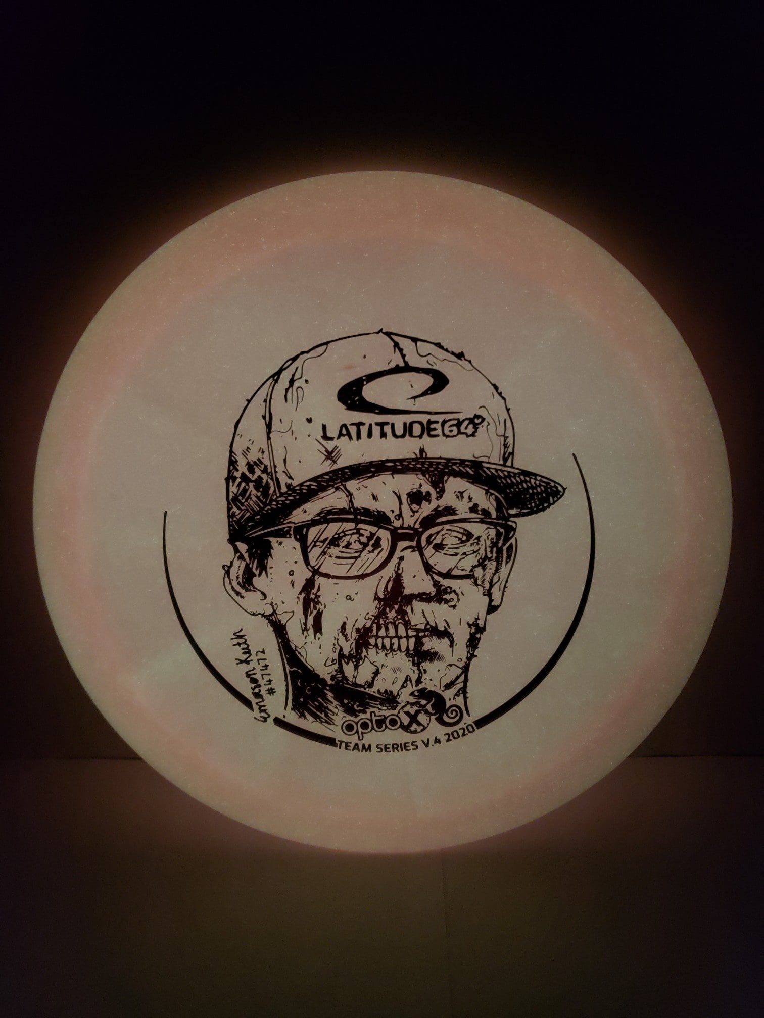Latitude 64 Explorer Fuzion Snowline Tour Series disc golf disc top view