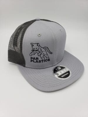 Par Plastics Snapback Trucker Cap disc golf disc front view