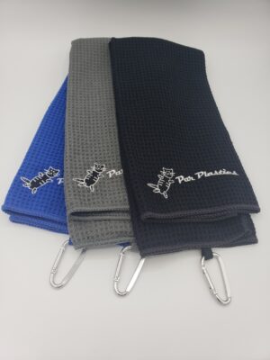 Par Plastics Waffle Microfiber Towel disc golf disc front view