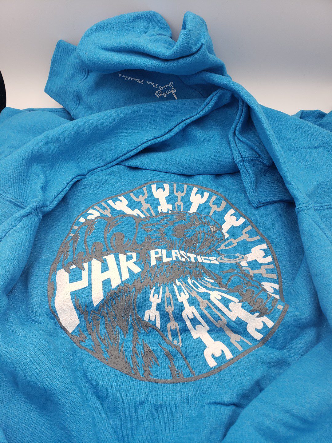 Par Plastics Zip-Up Blend Hoodies disc golf disc back view