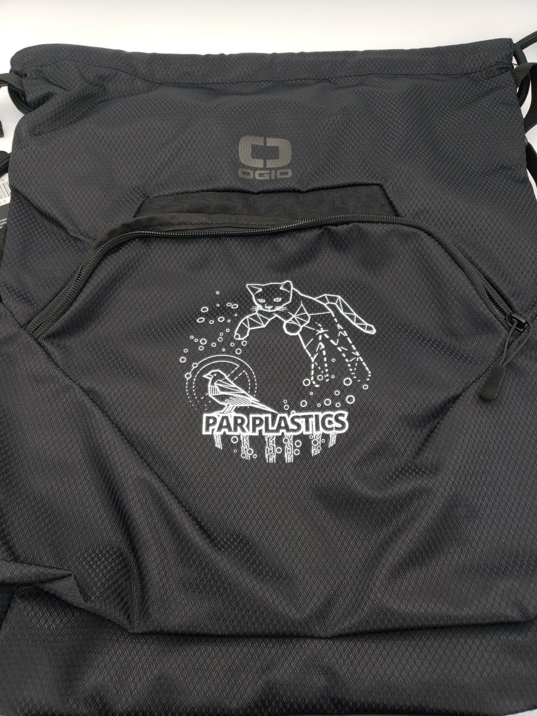 Par Plastics Power Kitty Ogio Cinch Pack disc golf disc front view