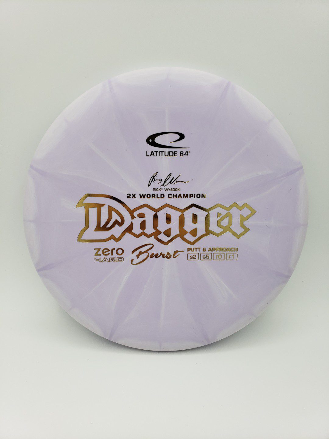Latitude 64 Zero Hard Burst Dagger disc golf disc front view