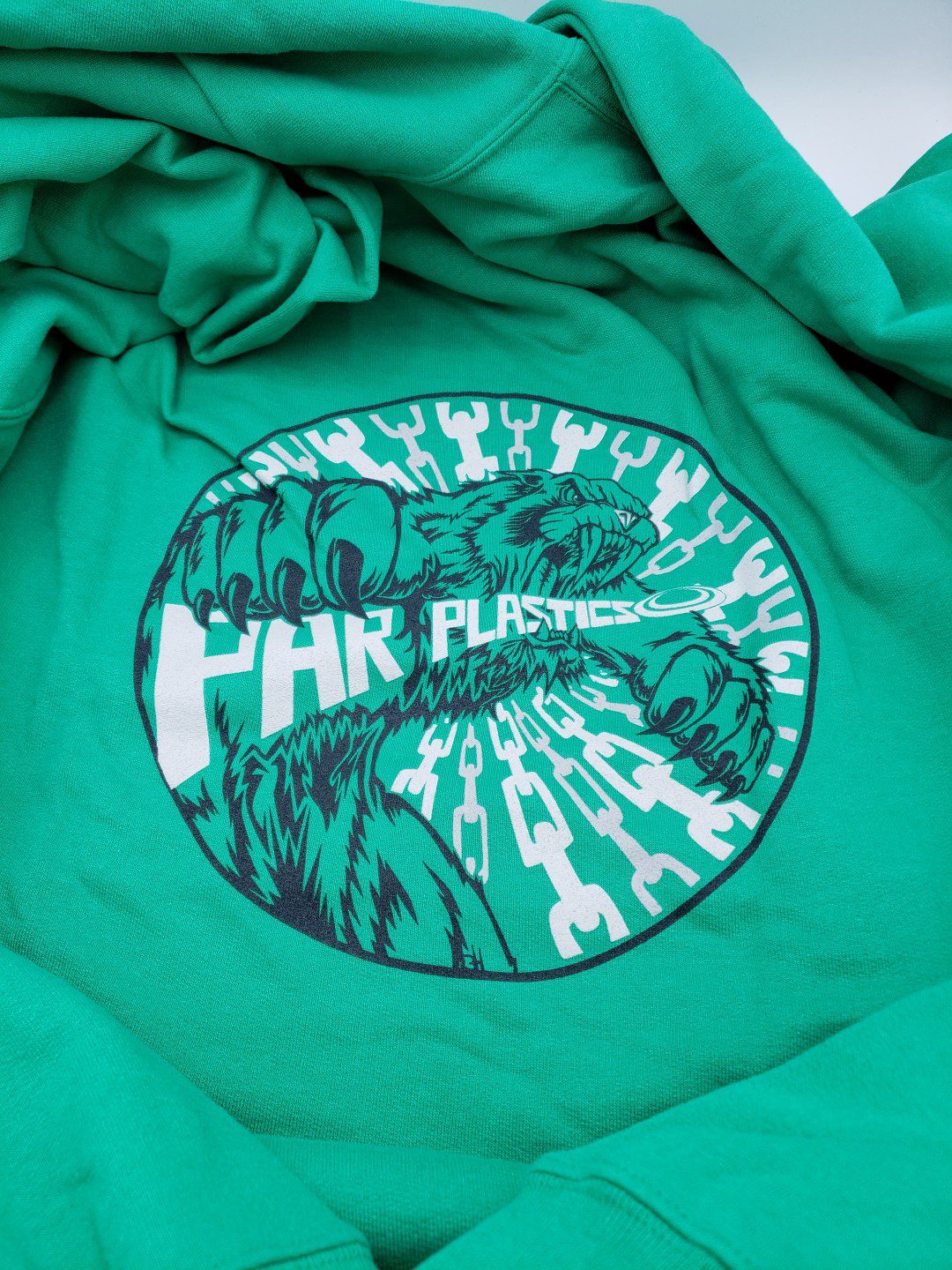 Par Plastics Pullover Blend Hoodies disc golf disc back view