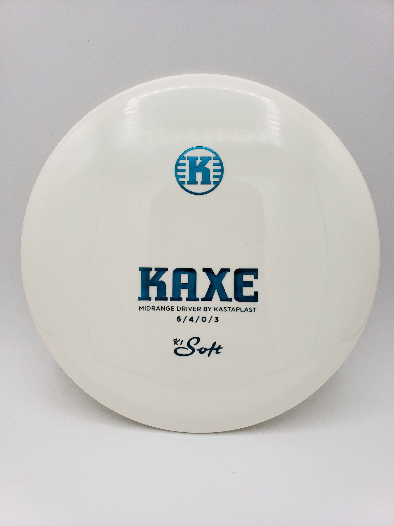 Kastaplast K1 Soft Kaxe white disc golf disc front view