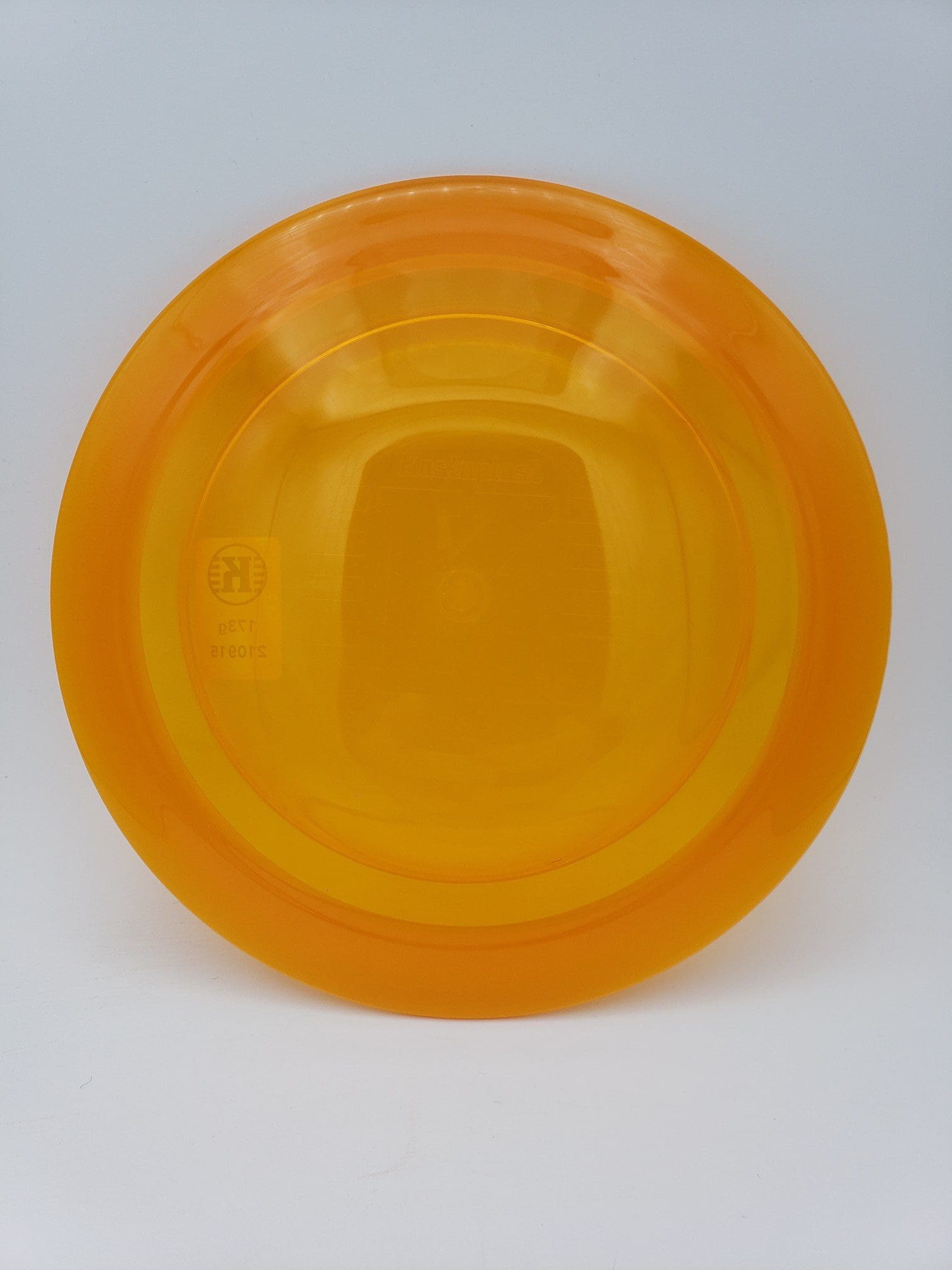 Kastaplast K1 Rask orange disc golf disc front view