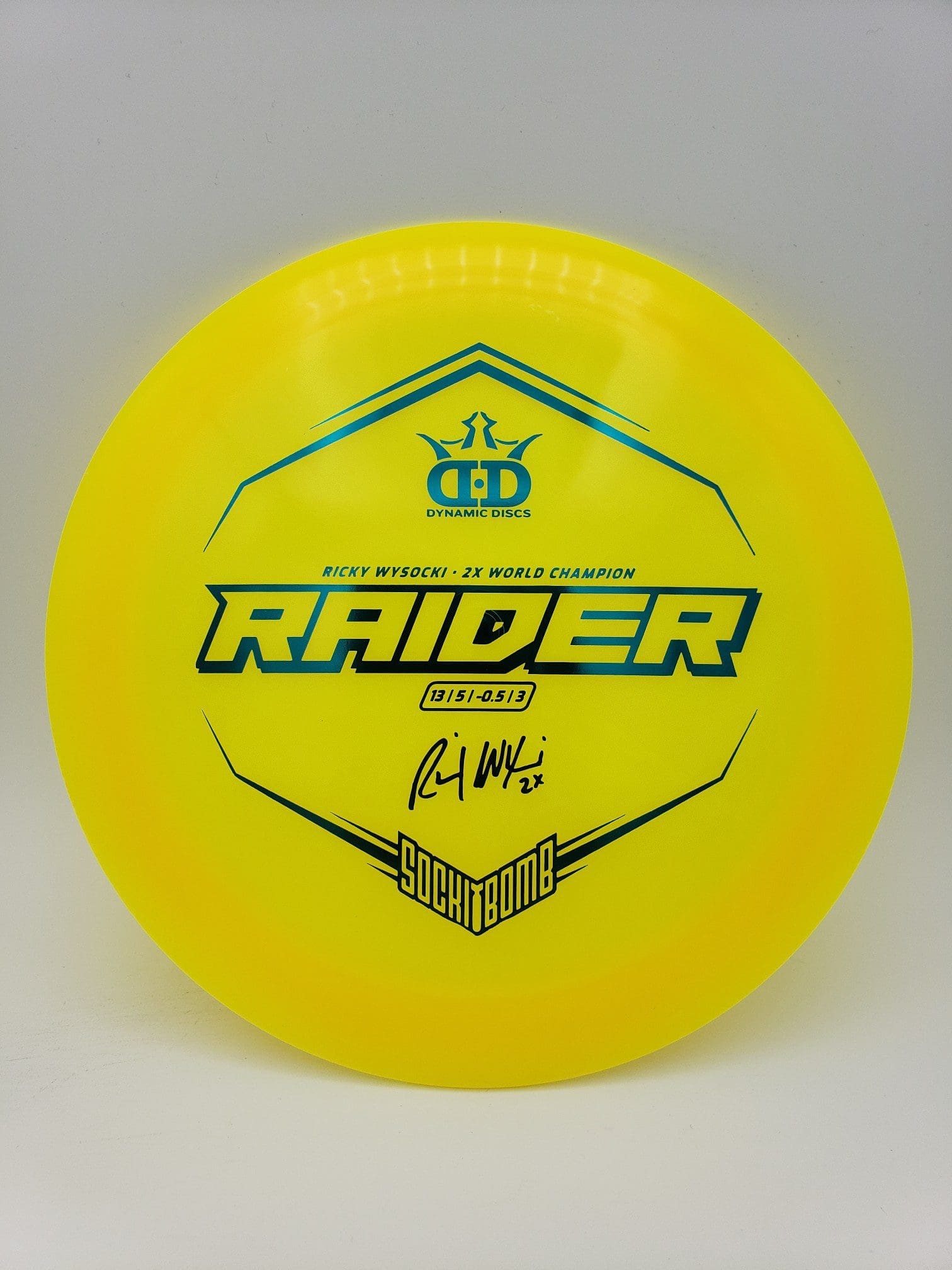 Latitude 64 Sockibomb Lucid Raider disc golf disc front view