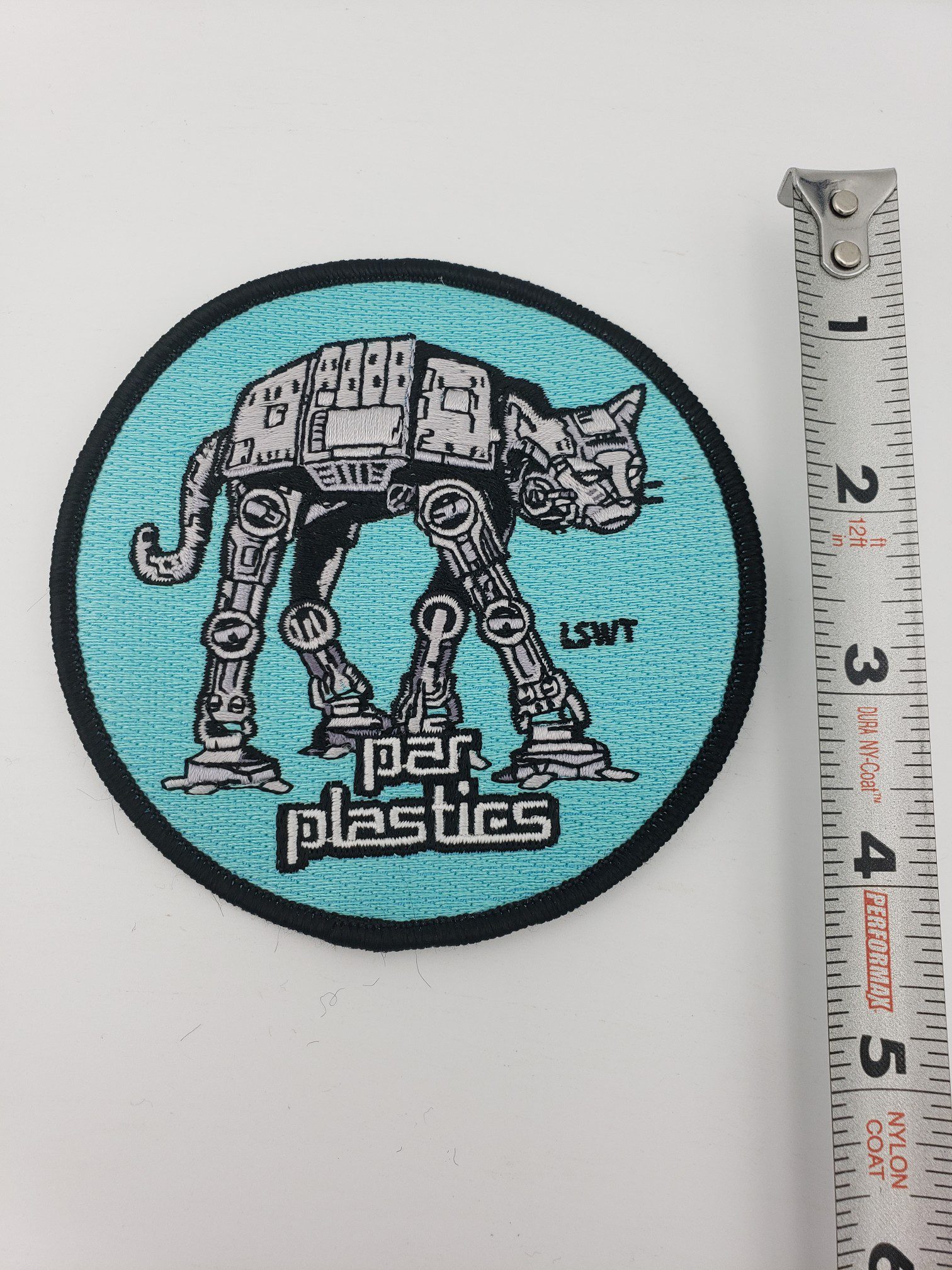 Par Plastics Iron-On Patches disc golf disc top view