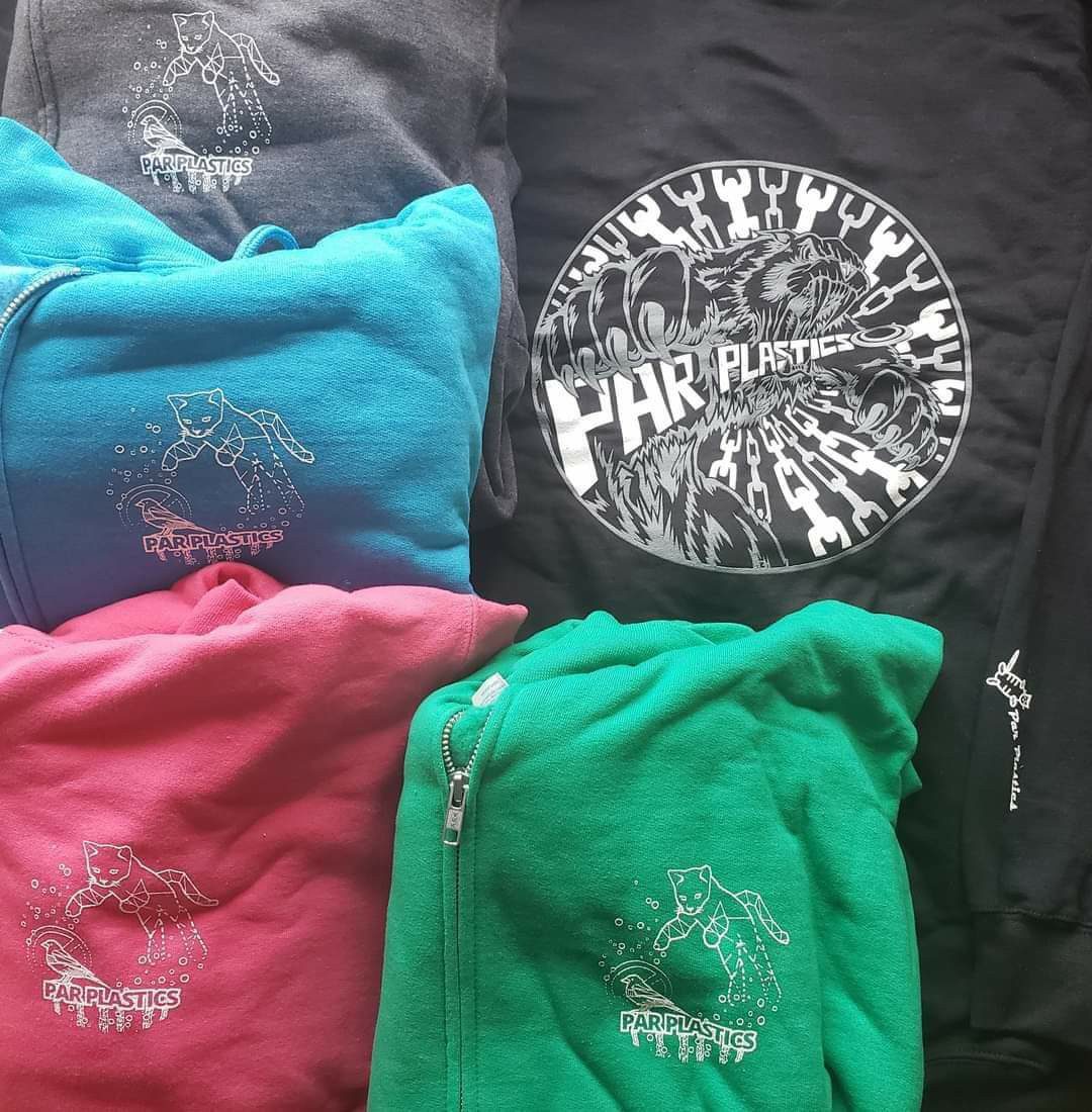 Par Plastics Zip-Up Blend Hoodies disc golf disc front view