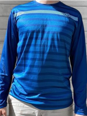 Kastaplast Function Men's Performance Long Sleeve blue disc golf disc front view
