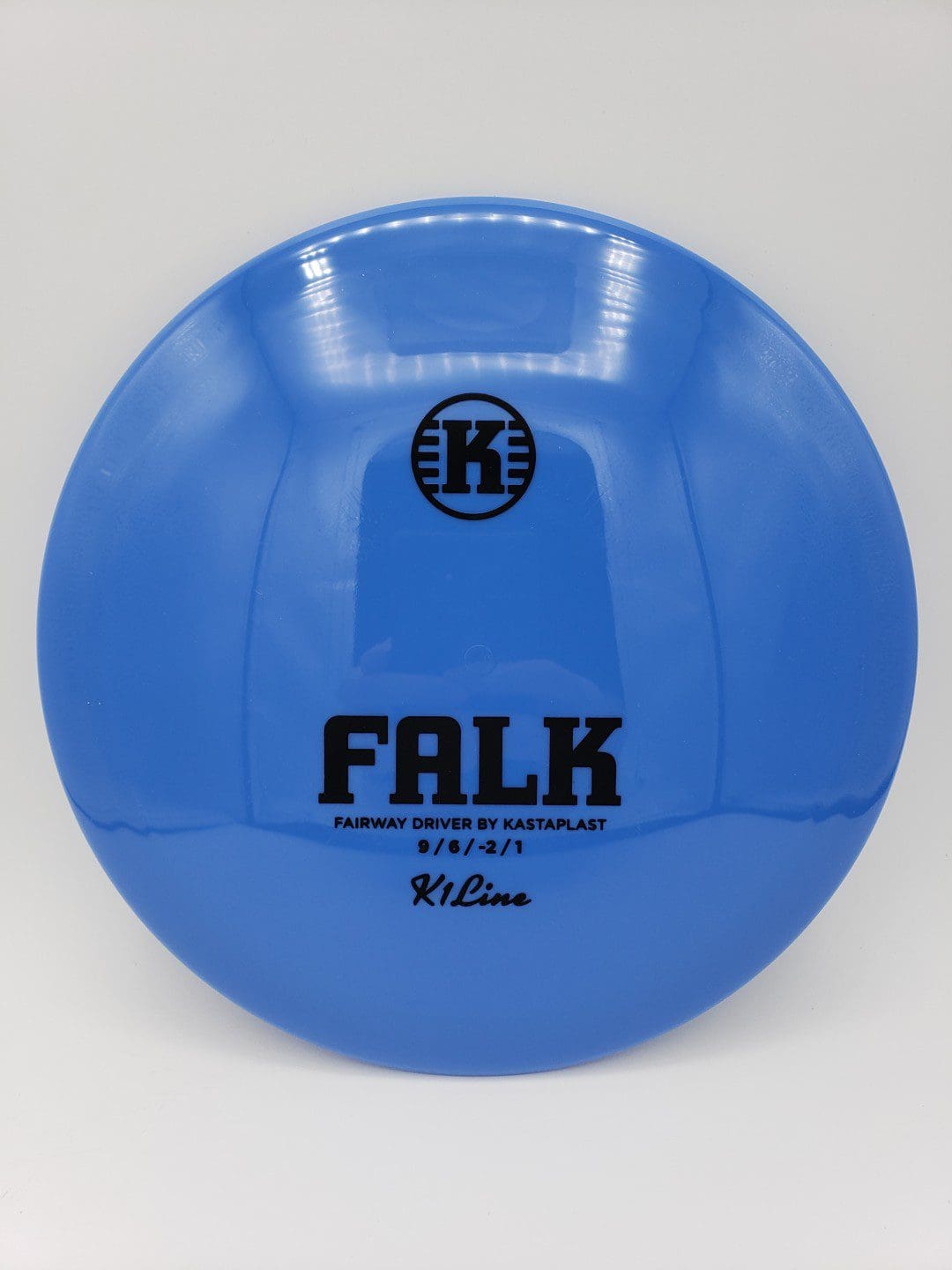 Kastaplast K1 Falk blue disc golf disc front view