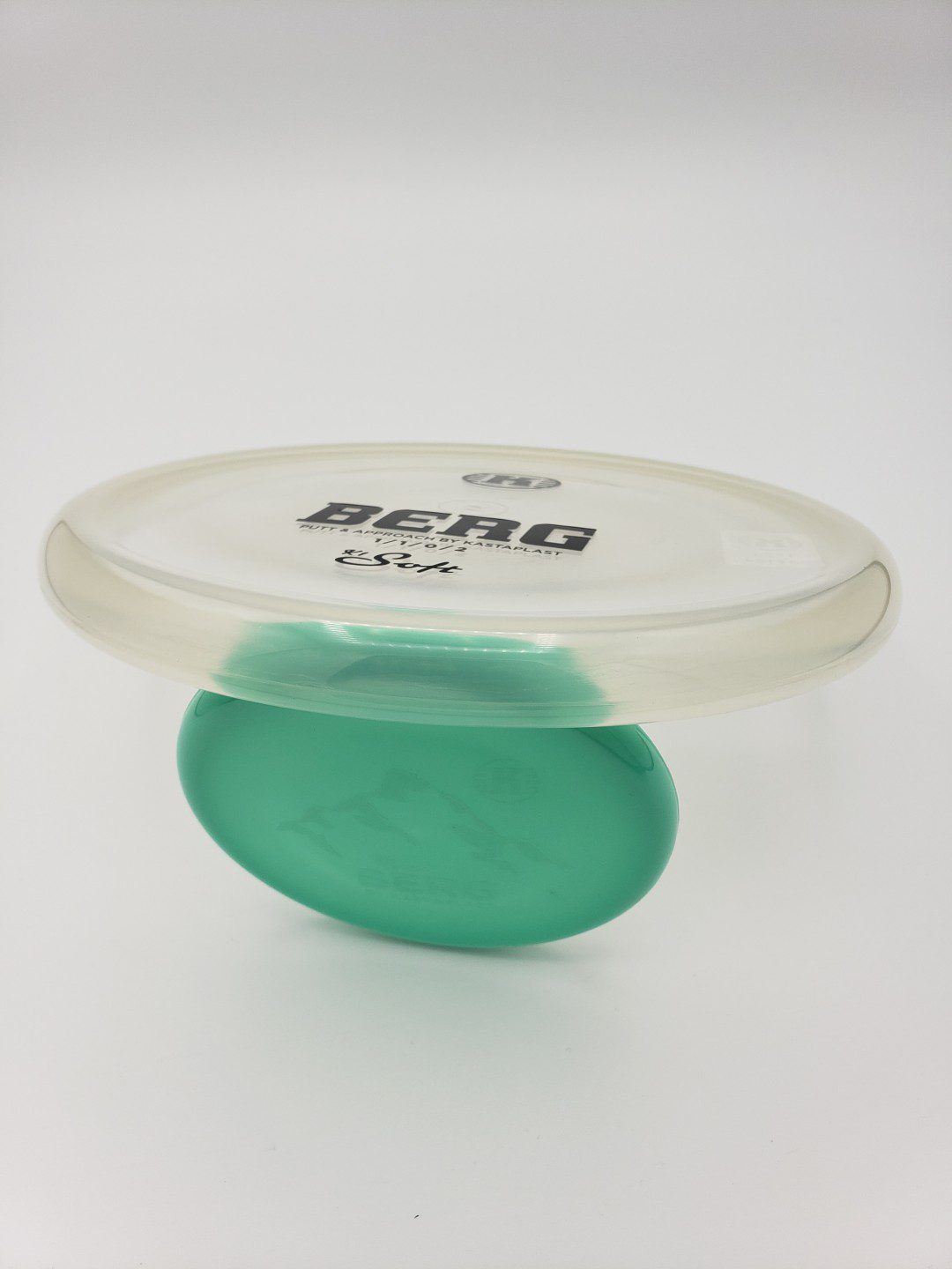 Kastaplast K1 Soft Berg ice clear disc golf disc back view