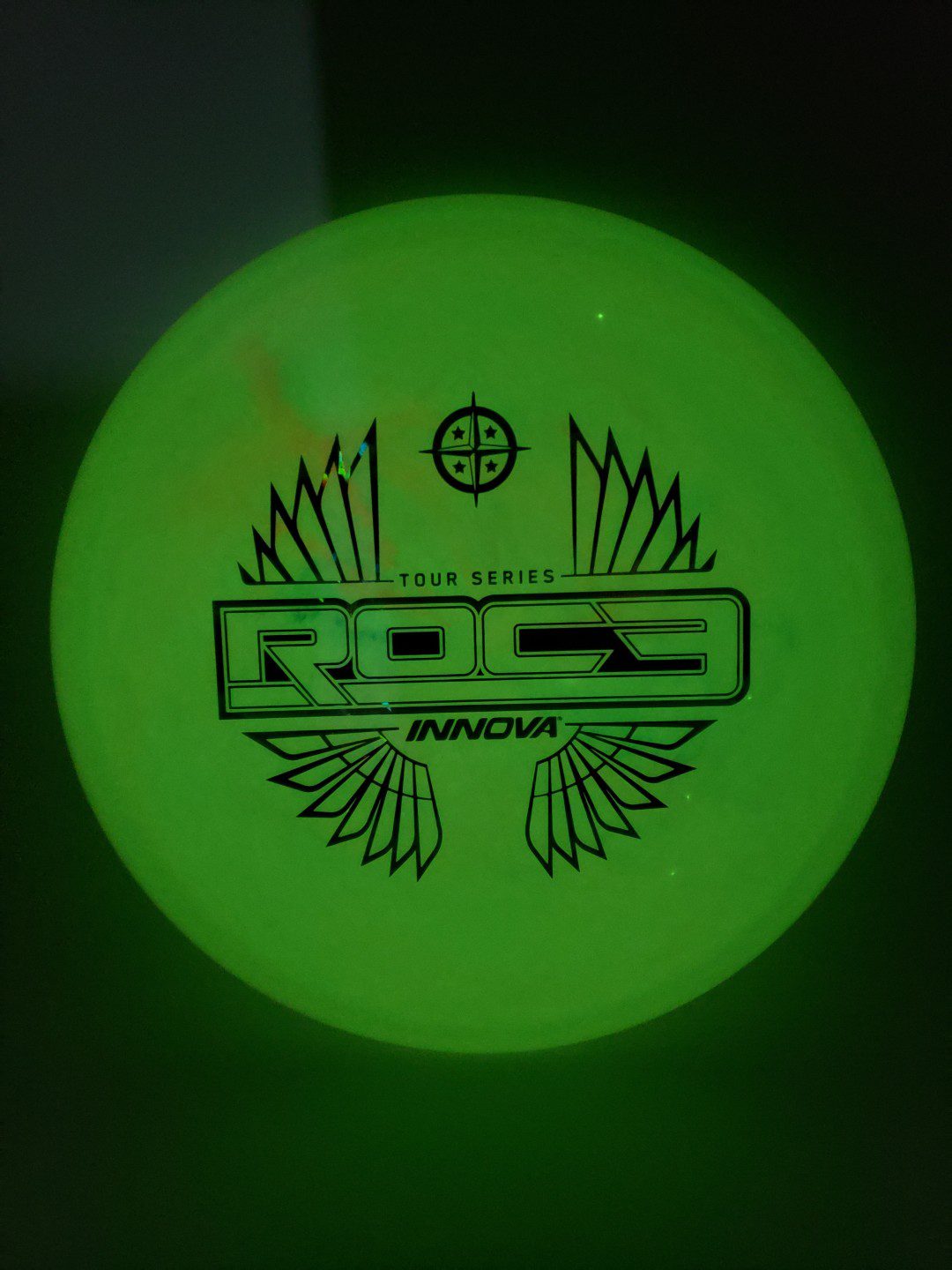 Innova tour series Color Glow Pro Roc3 disc golf disc front view