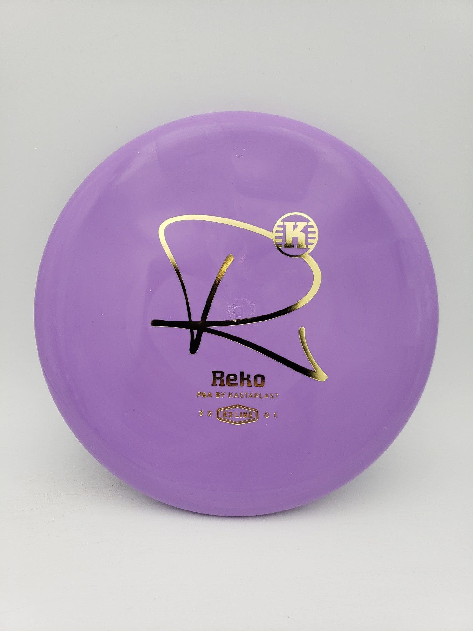 Kastaplast K3 Reko purple disc golf disc front view