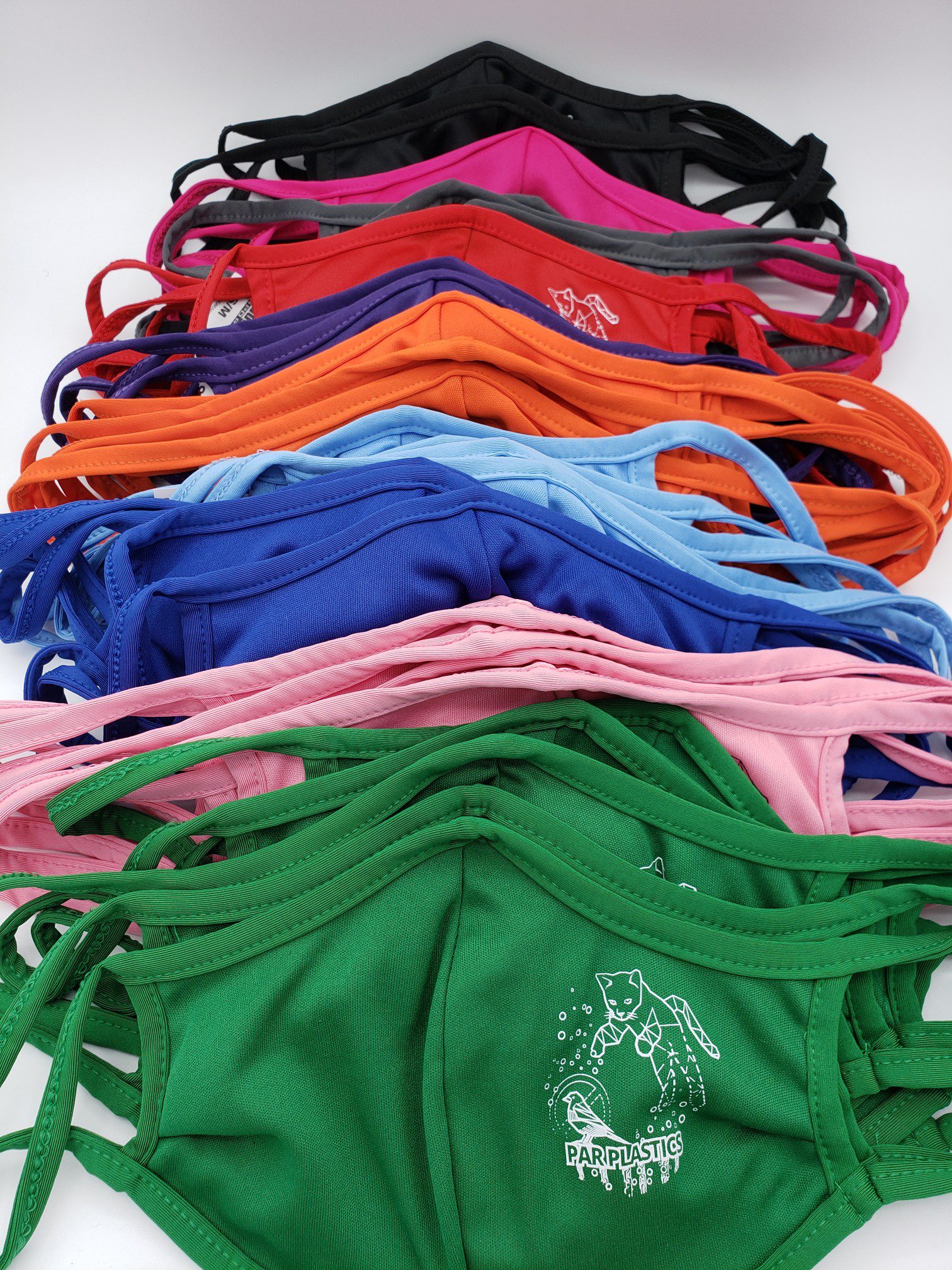 Par Plastics Power Kitty face masks disc golf disc front view