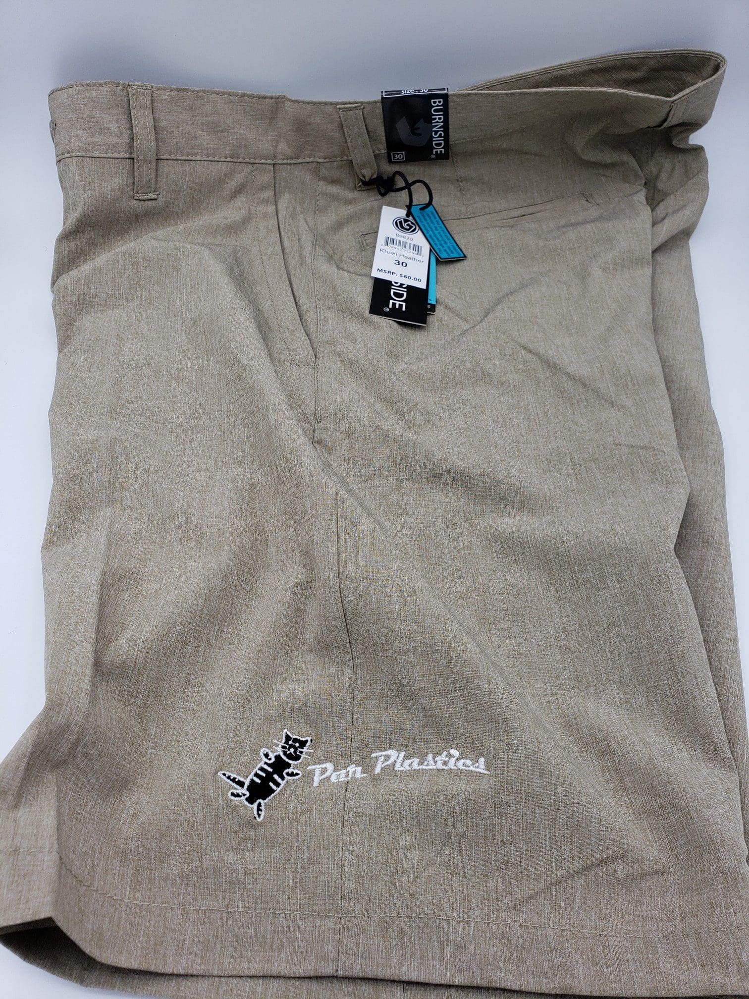 Par Plastics Burnside hybrid stretch shorts disc golf disc back view