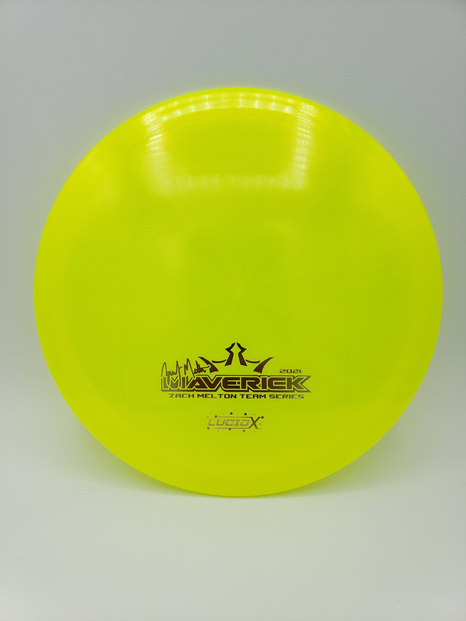 Dynamic Discs Lucid-X Glimmer Maverick Zach Melton 2021 Team Series V1 disc golf disc front view