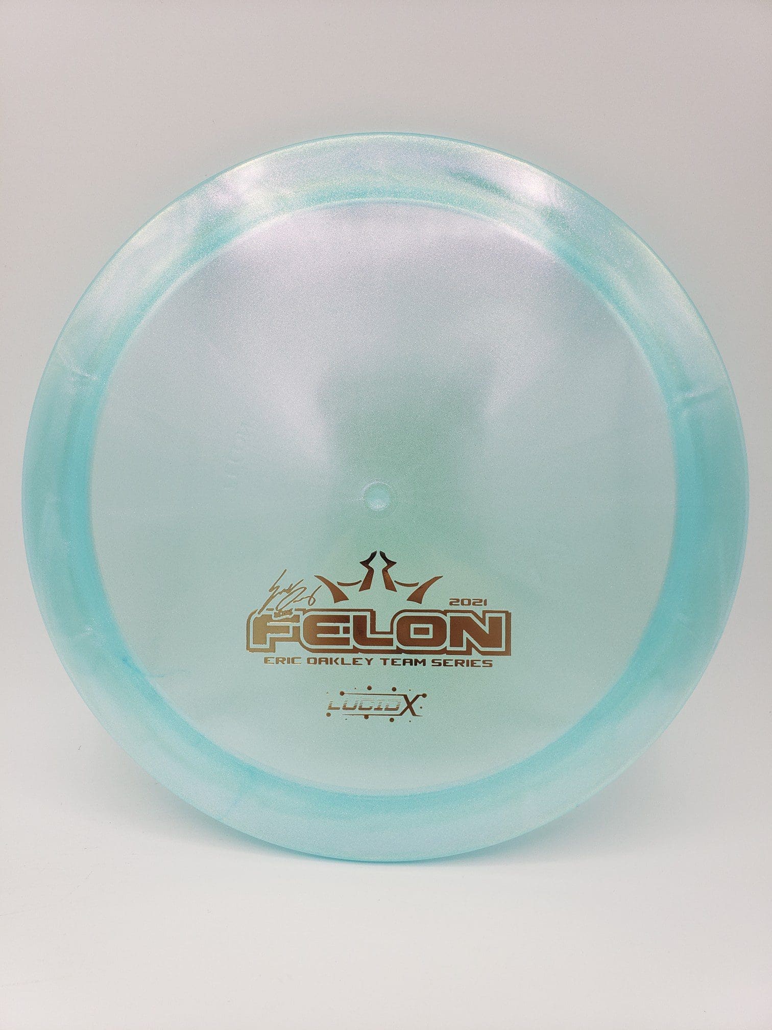 Dynamic Discs Lucid-X Glimmer Felon Eric Oakley 2021 Team Series V1 disc golf disc front view