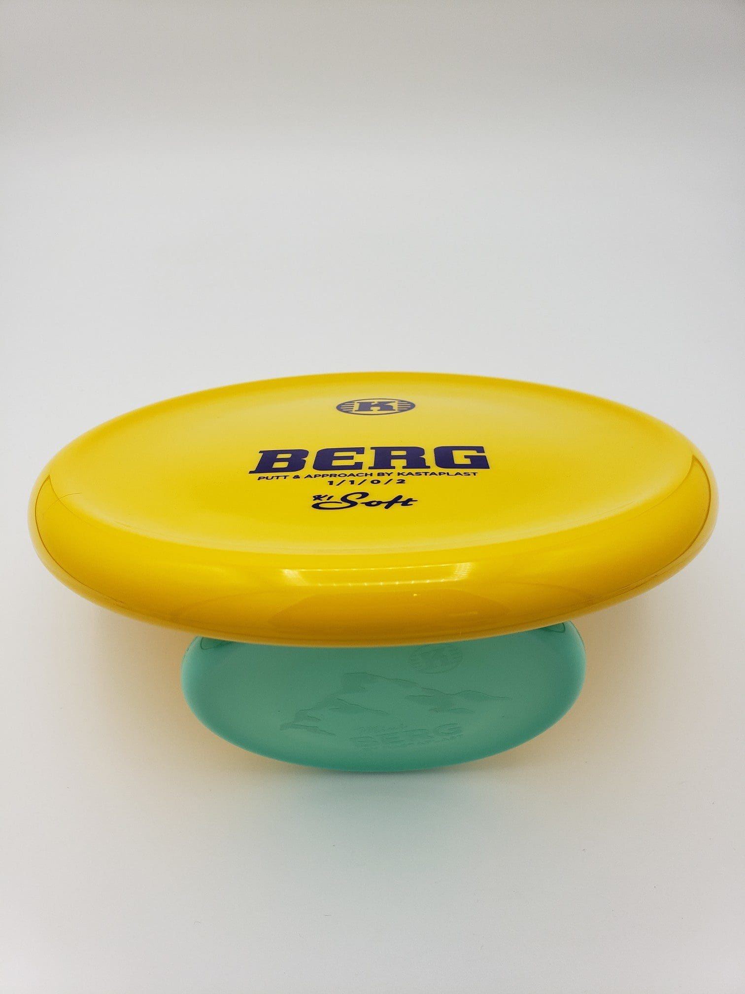 Kastaplast K1 Soft Berg yellow disc golf disc back view