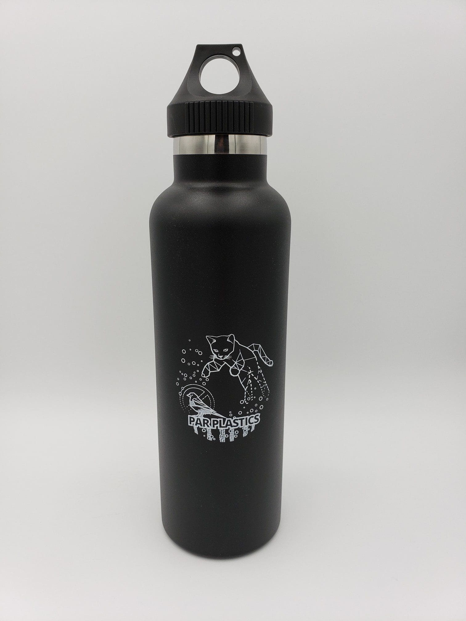 Par Plastics Peak 25oz vacuum insulated stainless steel bottle disc golf disc front view