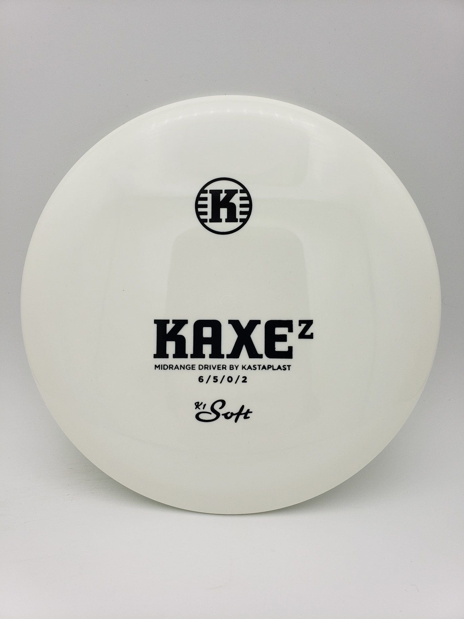 Kastaplast K1 Soft Kaxe Z white disc golf disc front view