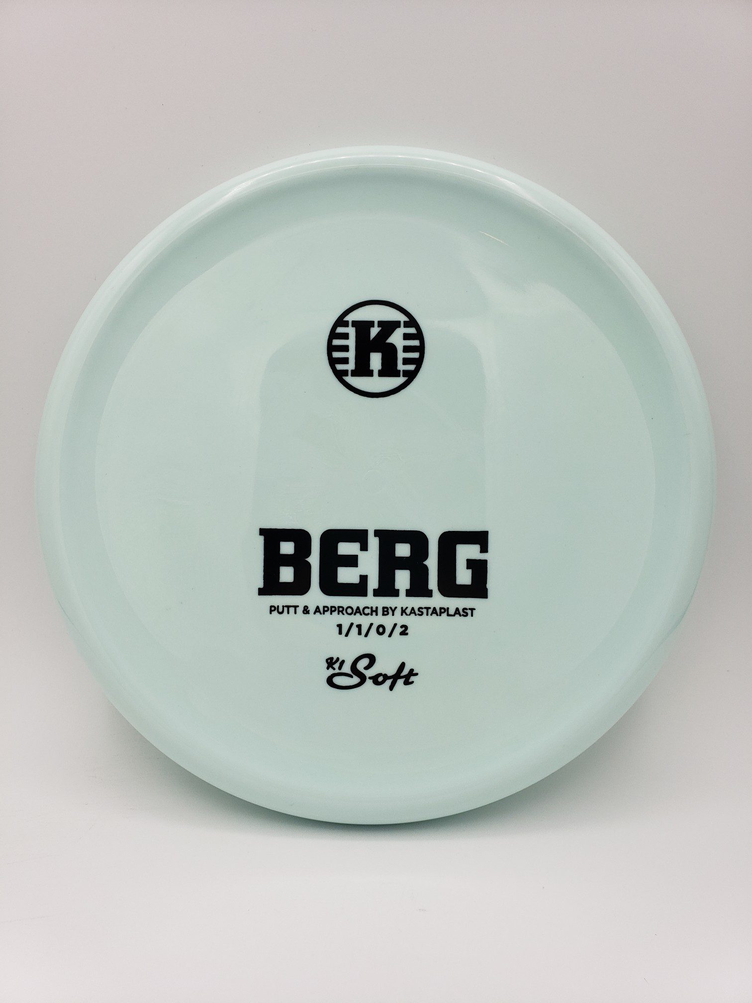 Kastaplast K1 Soft Berg baby mint disc golf disc front view