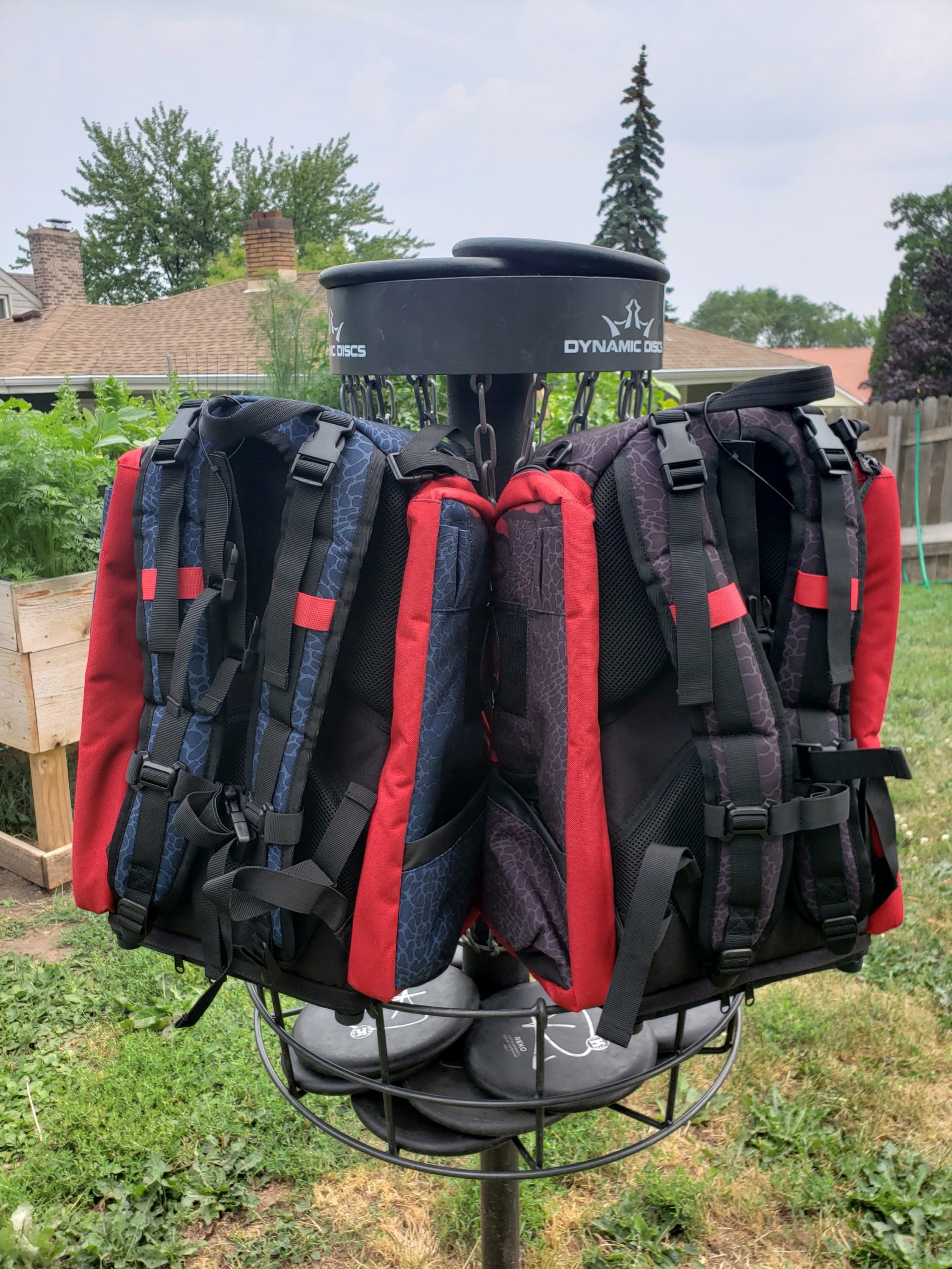 Ricky Wysocki Limited Edition Ridge v3 Backpack with built in seat disc golf disc side view