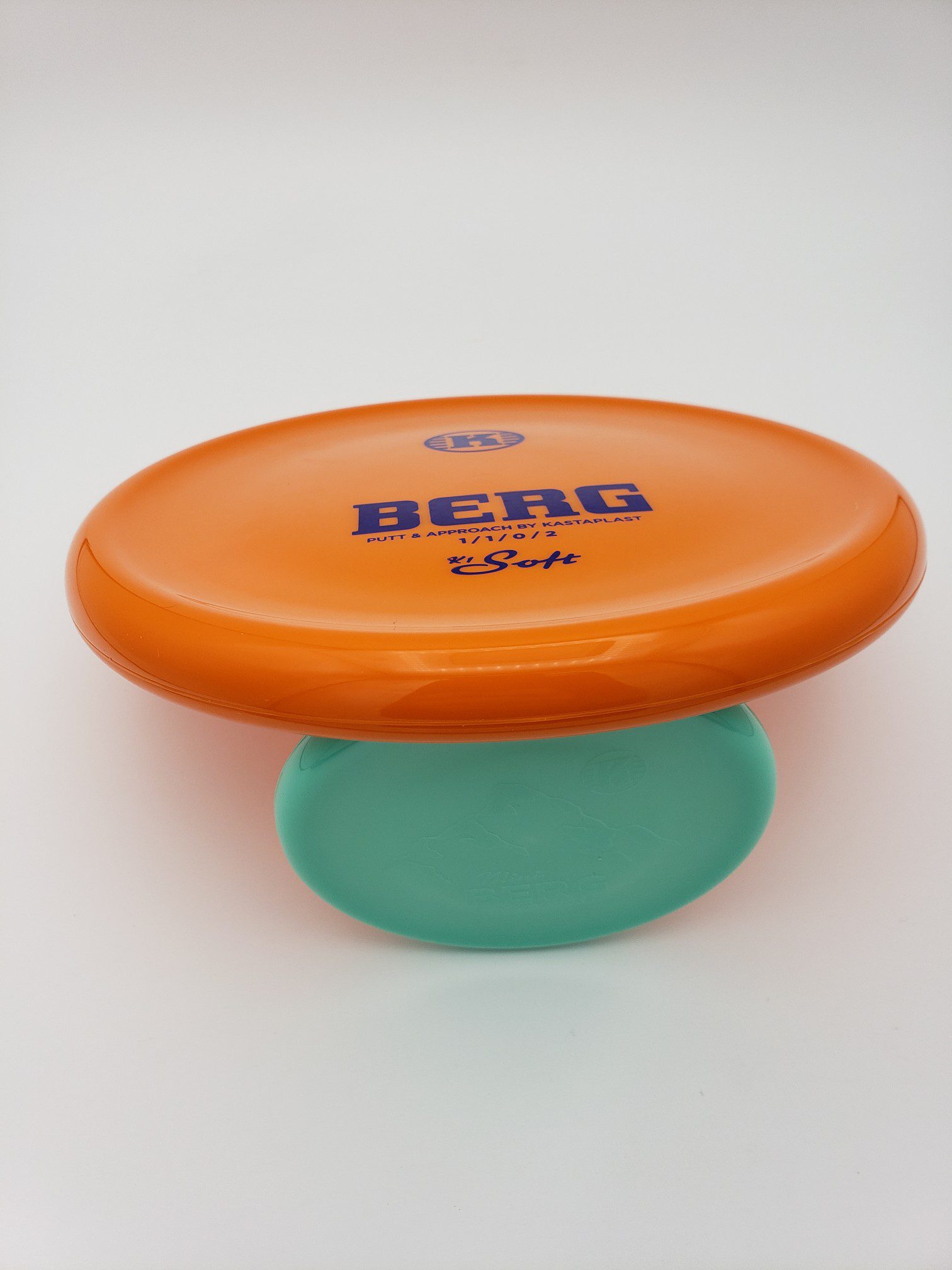 Kastaplast K1 Soft Berg opaque orange disc golf disc back view