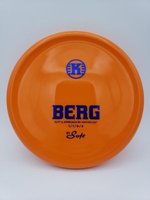 Kastaplast K1 Soft Berg opaque orange disc golf disc front view