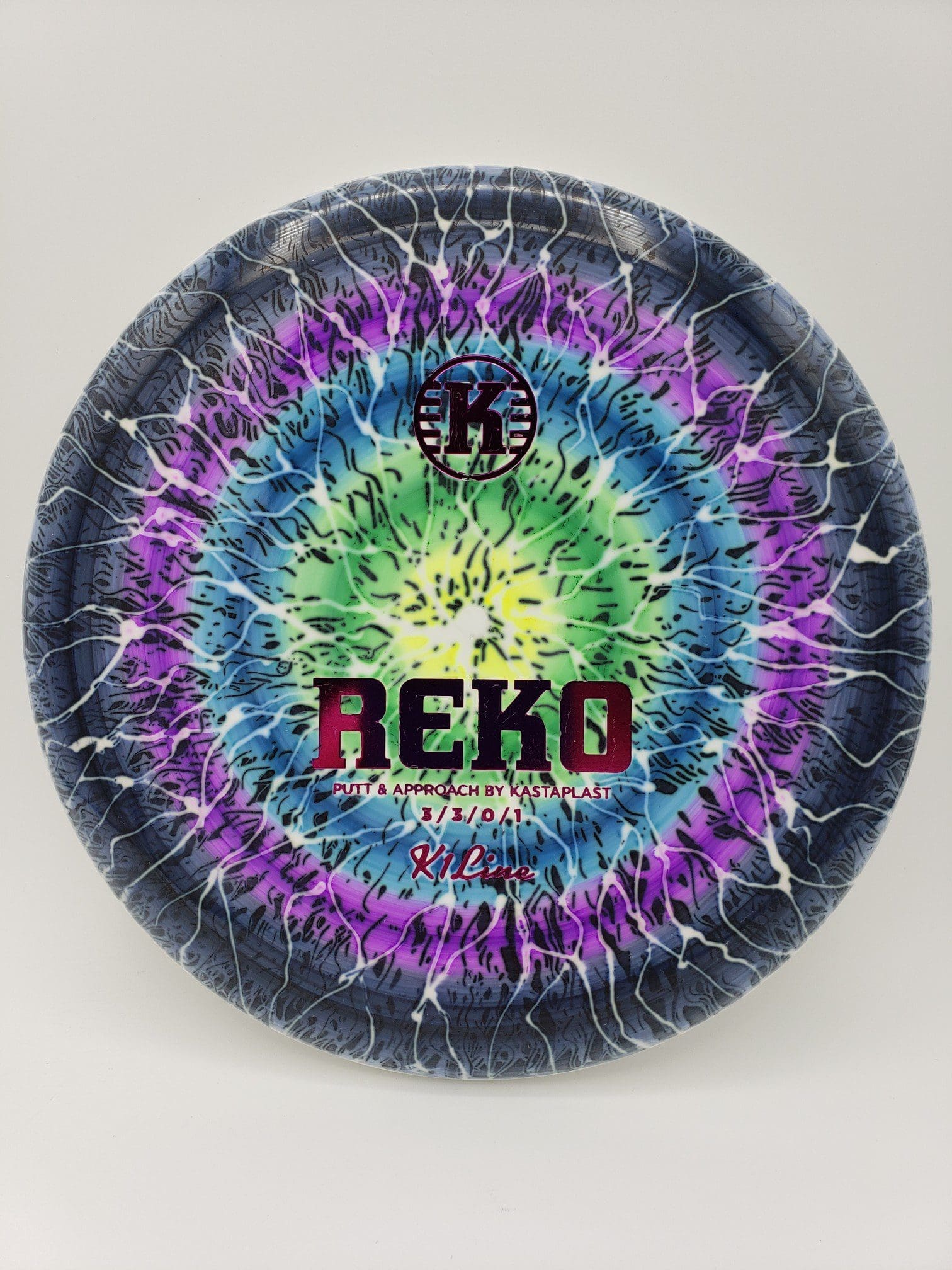Monkey Grip Dyes volume 1 disc golf disc back view