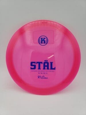 Kastaplast K1 Stl hot pink disc golf disc front view