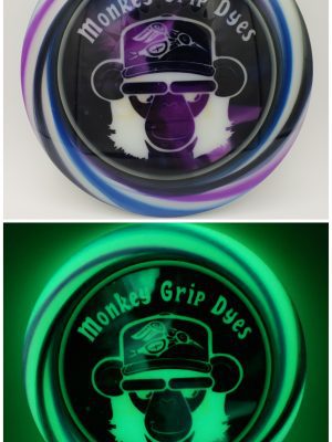 Monkey Grip Dyes volume 1 disc golf disc front view