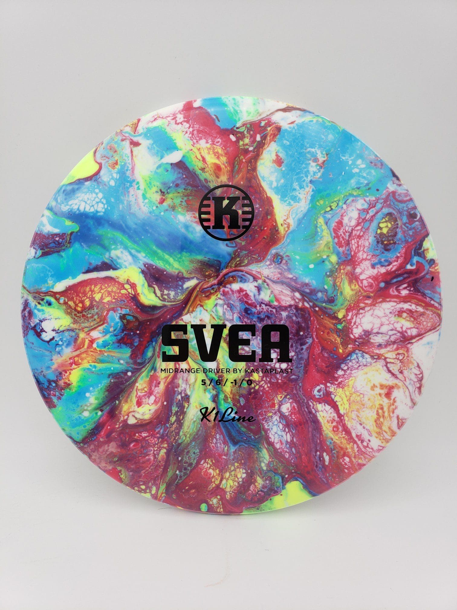 Greazy Dyes volume 1 disc golf disc top view