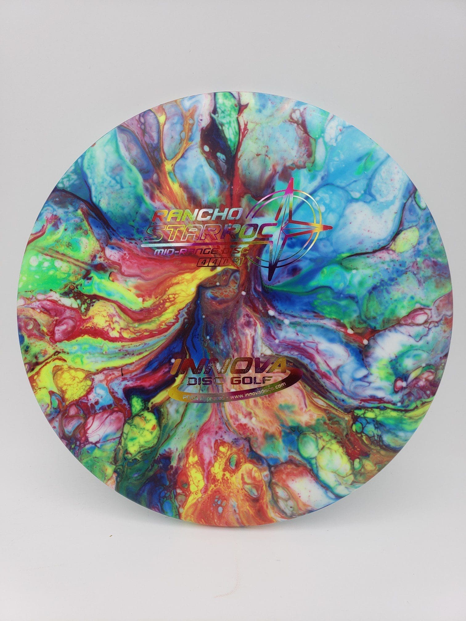 Greazy Dyes volume 1 disc golf disc side view