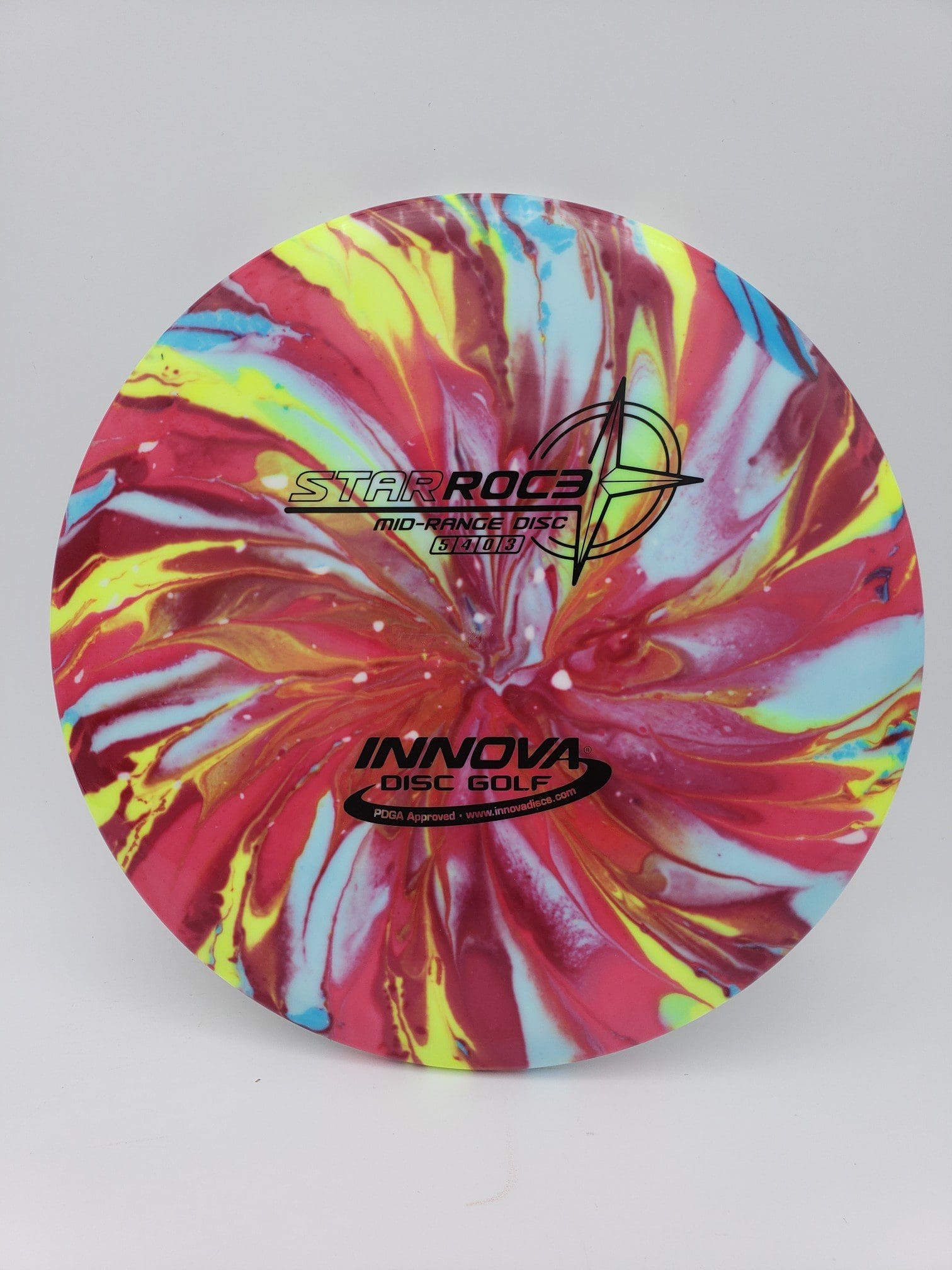 Greazy Dyes volume 1 disc golf disc top view