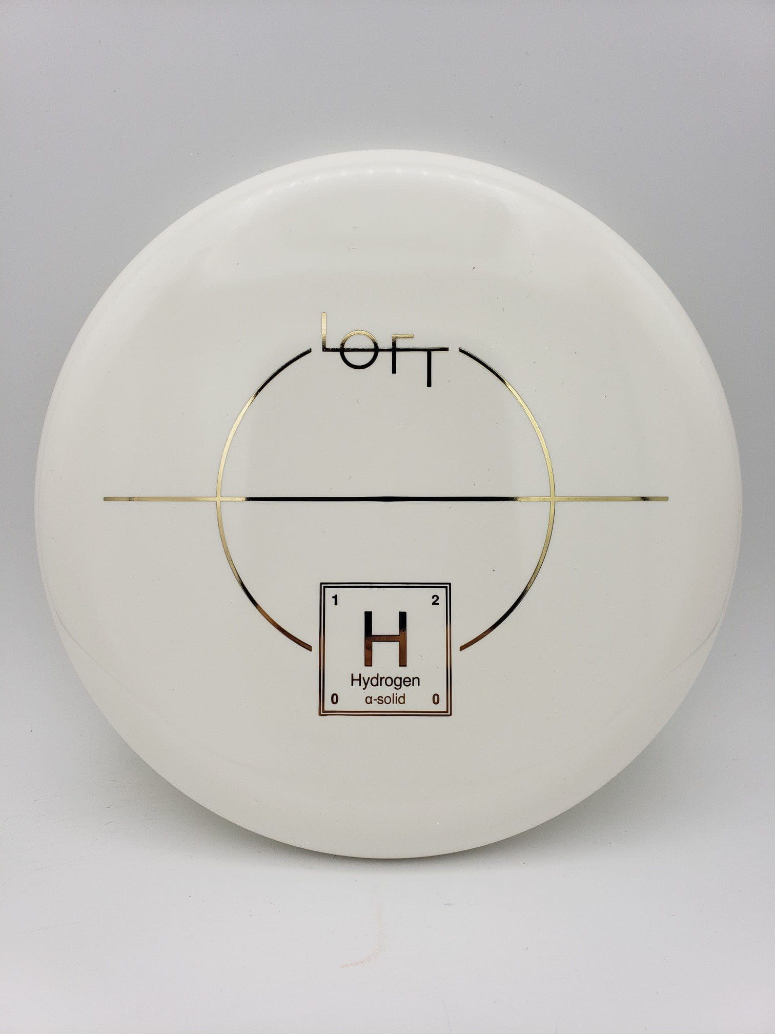 Lft Discs Hydrogen Alpha-solid white disc golf disc front view