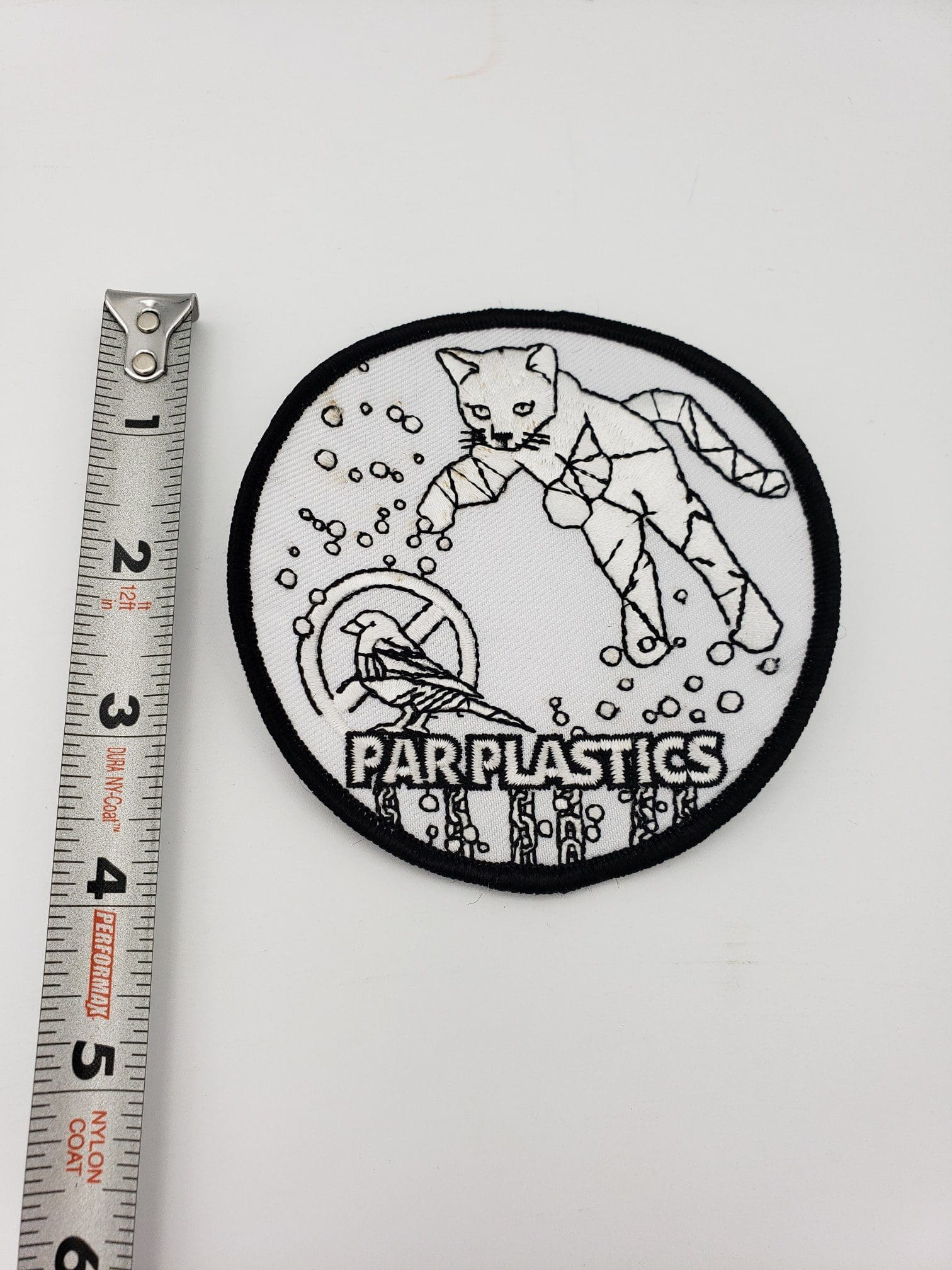 Par Plastics Iron-On Patches disc golf disc back view