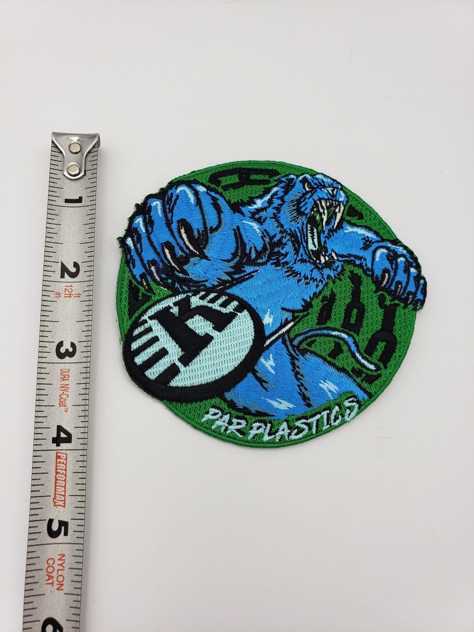 Par Plastics Iron-On Patches disc golf disc side view