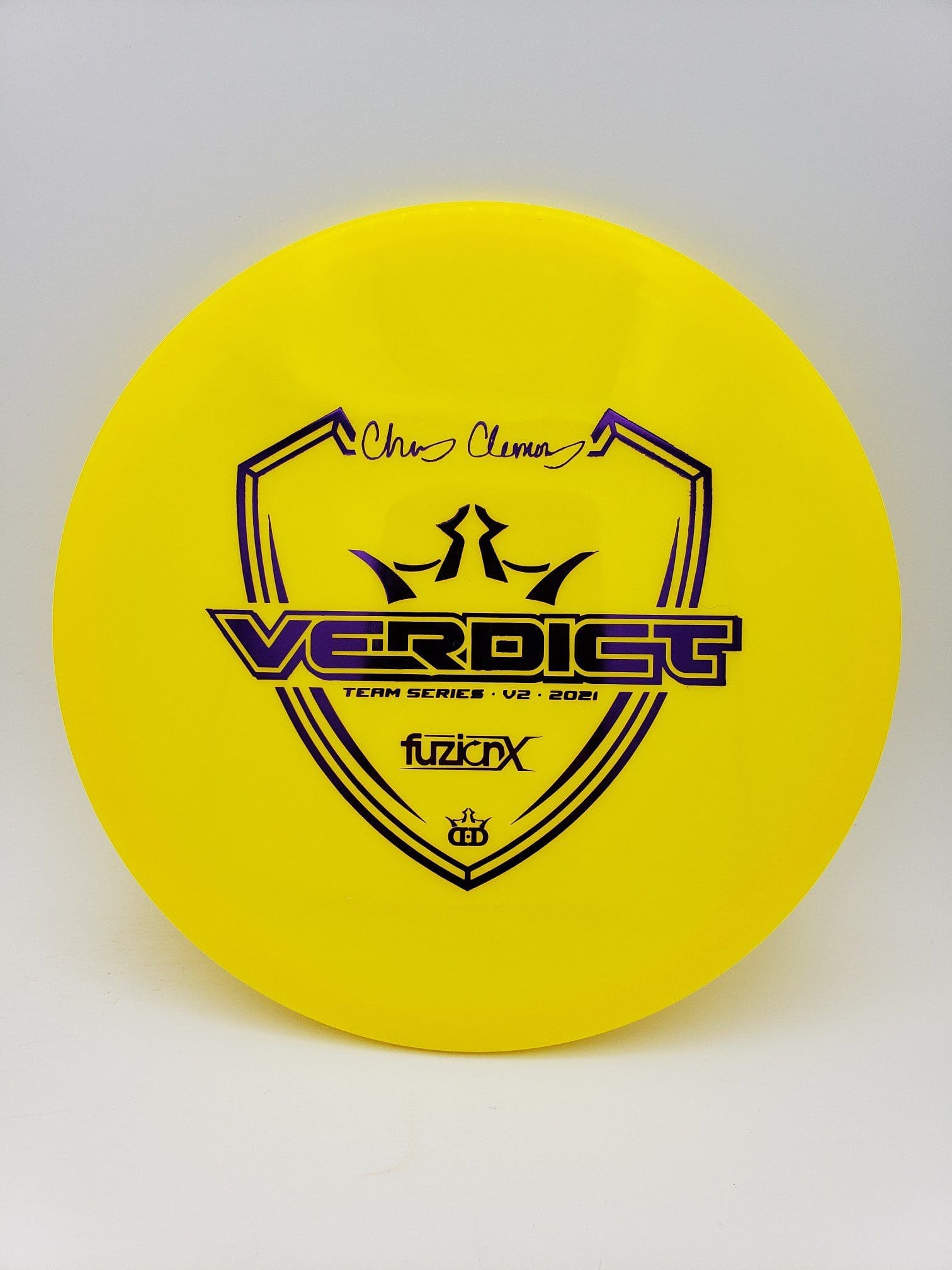 Dynamic Discs Fuzion-X Verdict Chris Clemons 2021 Team Series V2 disc golf disc front view