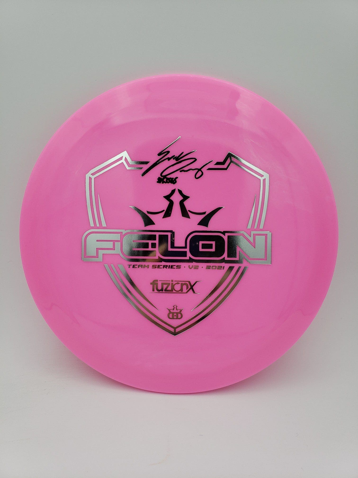 Dynamic Discs Fuzion-X Felon Eric Oakley 2021 Team Series V2 disc golf disc front view