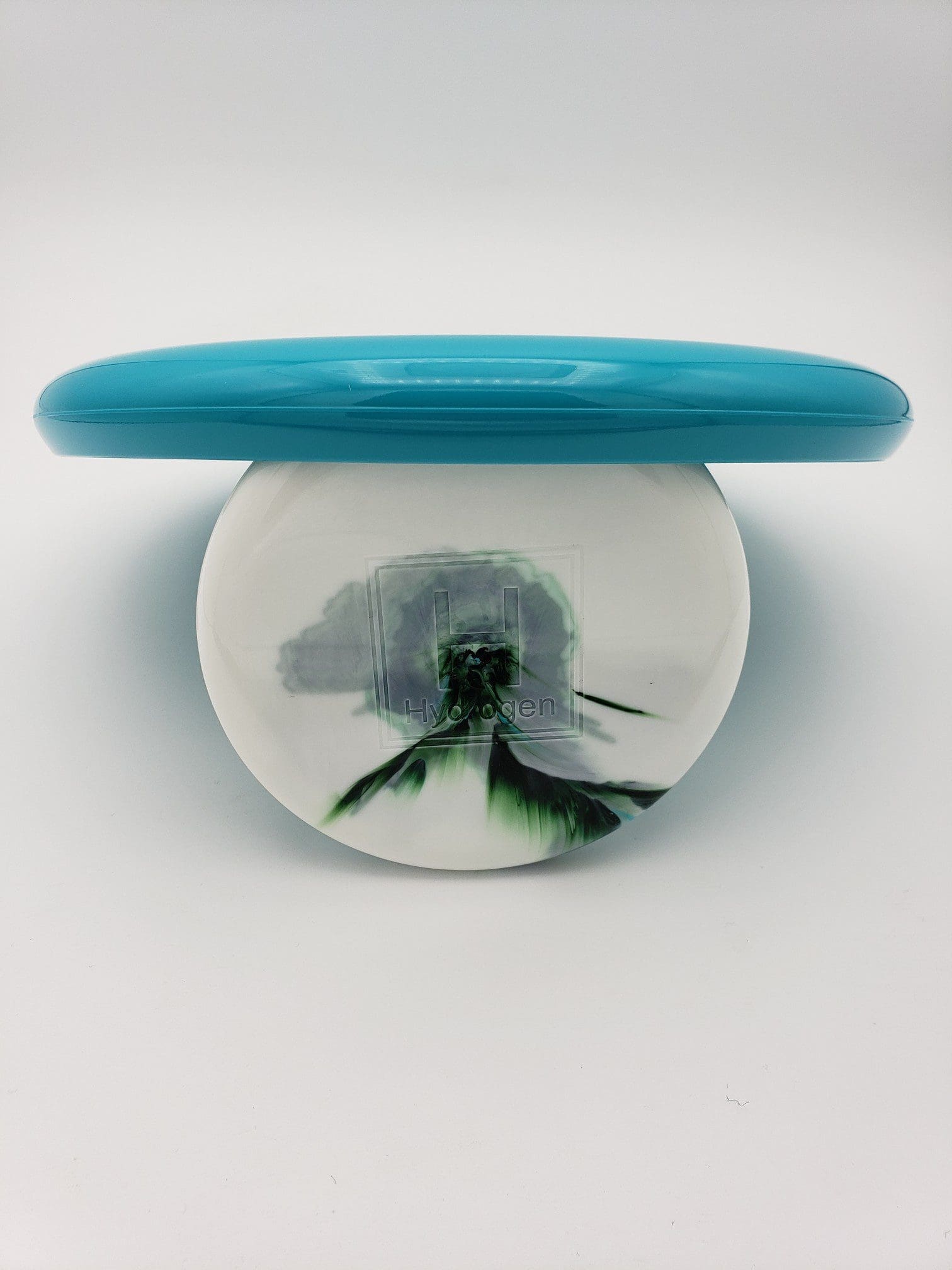 Lft Discs Hydrogen Alpha-solid teal bar stamp disc golf disc back view