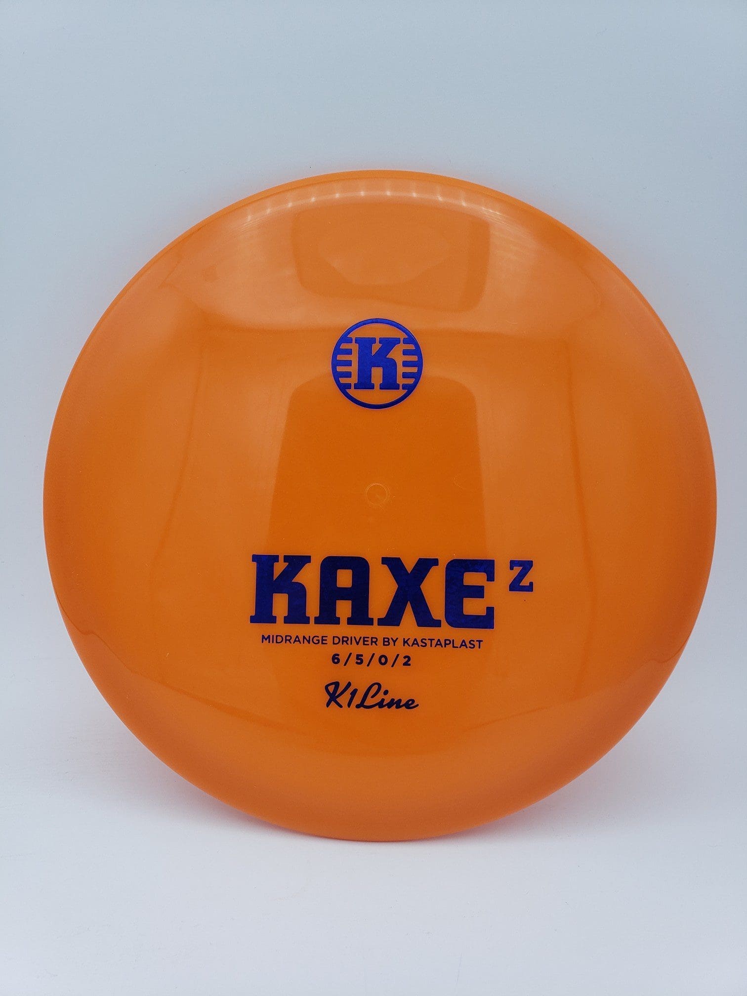 Kastaplast K1 Kaxe Z orange disc golf disc front view
