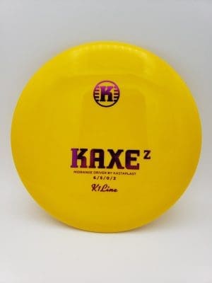 Kastaplast K1 Kaxe Z yellow disc golf disc front view