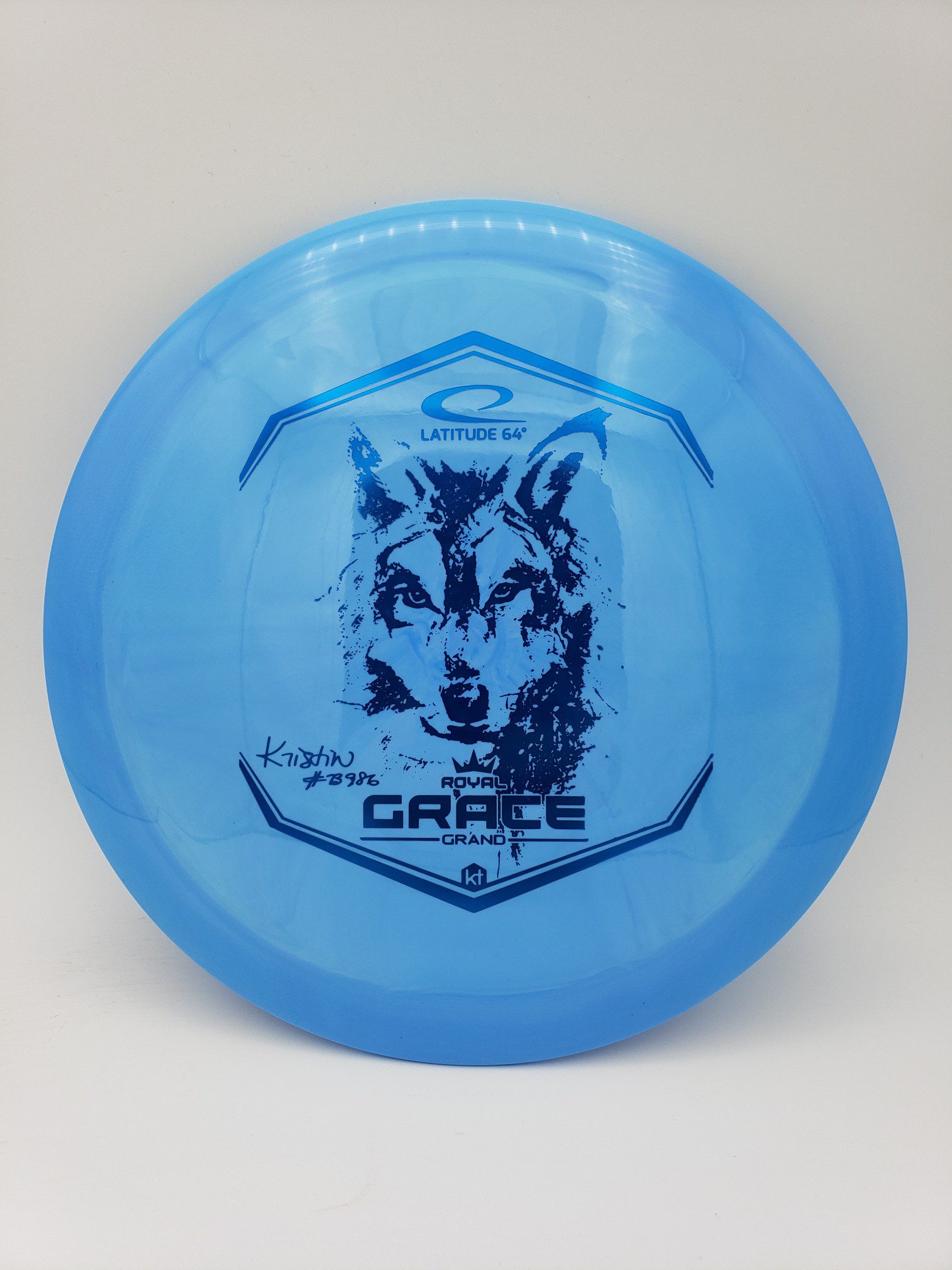 Latitude 64 Royal Grand Grace Kristin Tattar signature edition disc golf disc front view