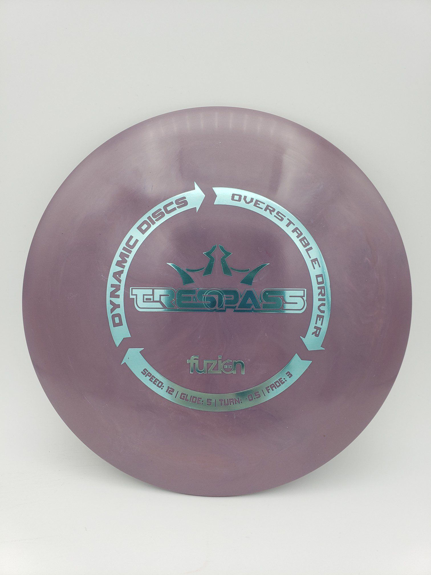 Dynamic Discs LucidFuzion Trespass disc golf disc front view