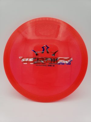 Dynamic Discs Lucid Verdict Flag Bar Stamp disc golf disc front view