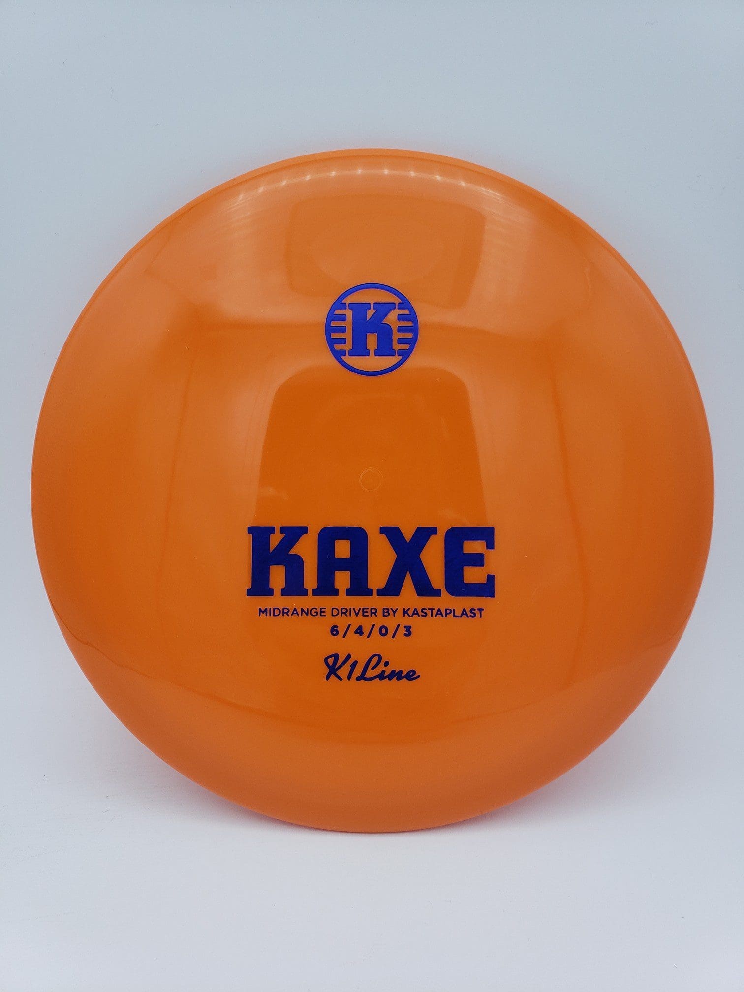 Kastaplast K1 Kaxe orange disc golf disc front view