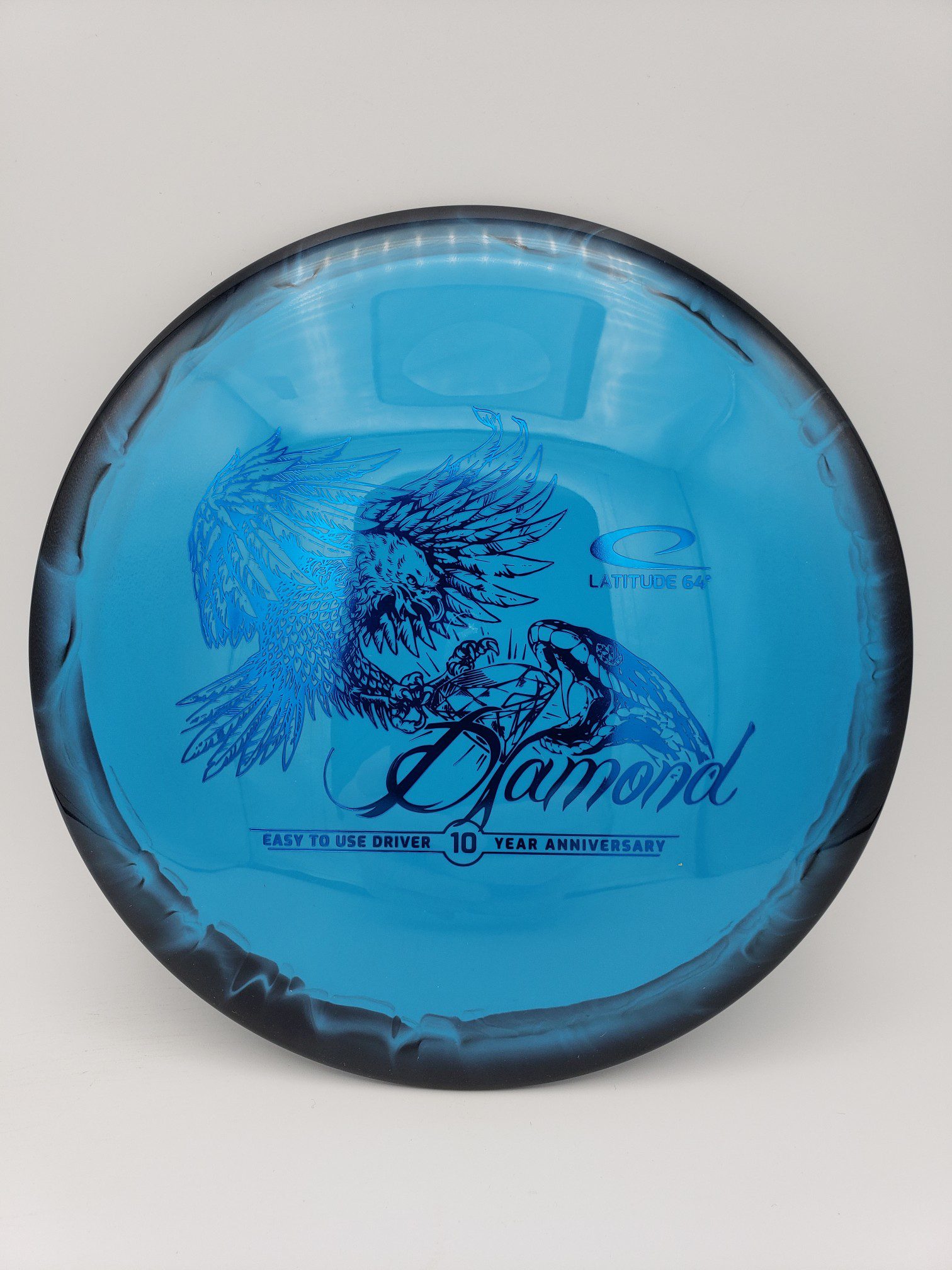 Latitude 64 Gold Orbit Diamond 10 year anniversary disc golf disc front view