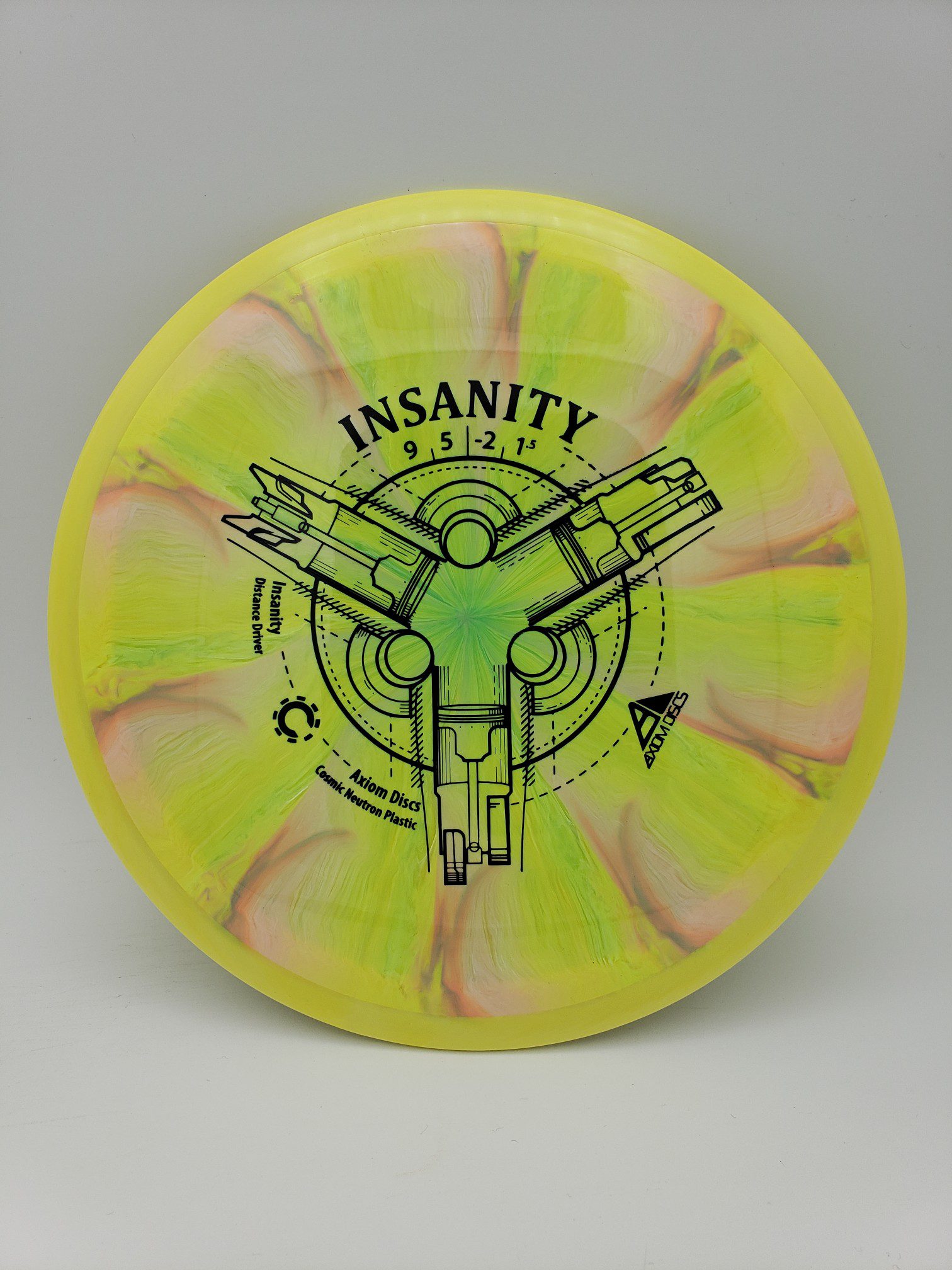 Axiom Cosmic Neutron Insanity disc golf disc front view