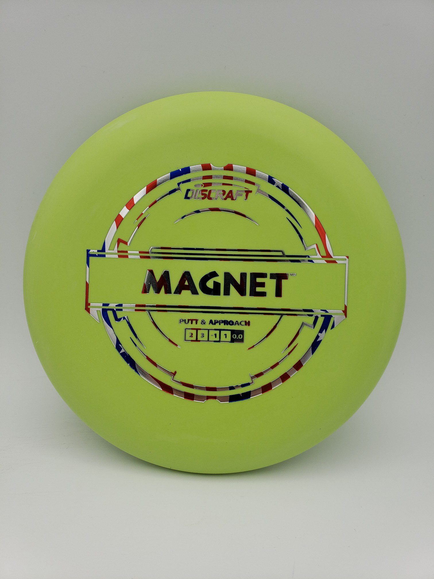 Discraft P-line Magnet disc golf disc front view