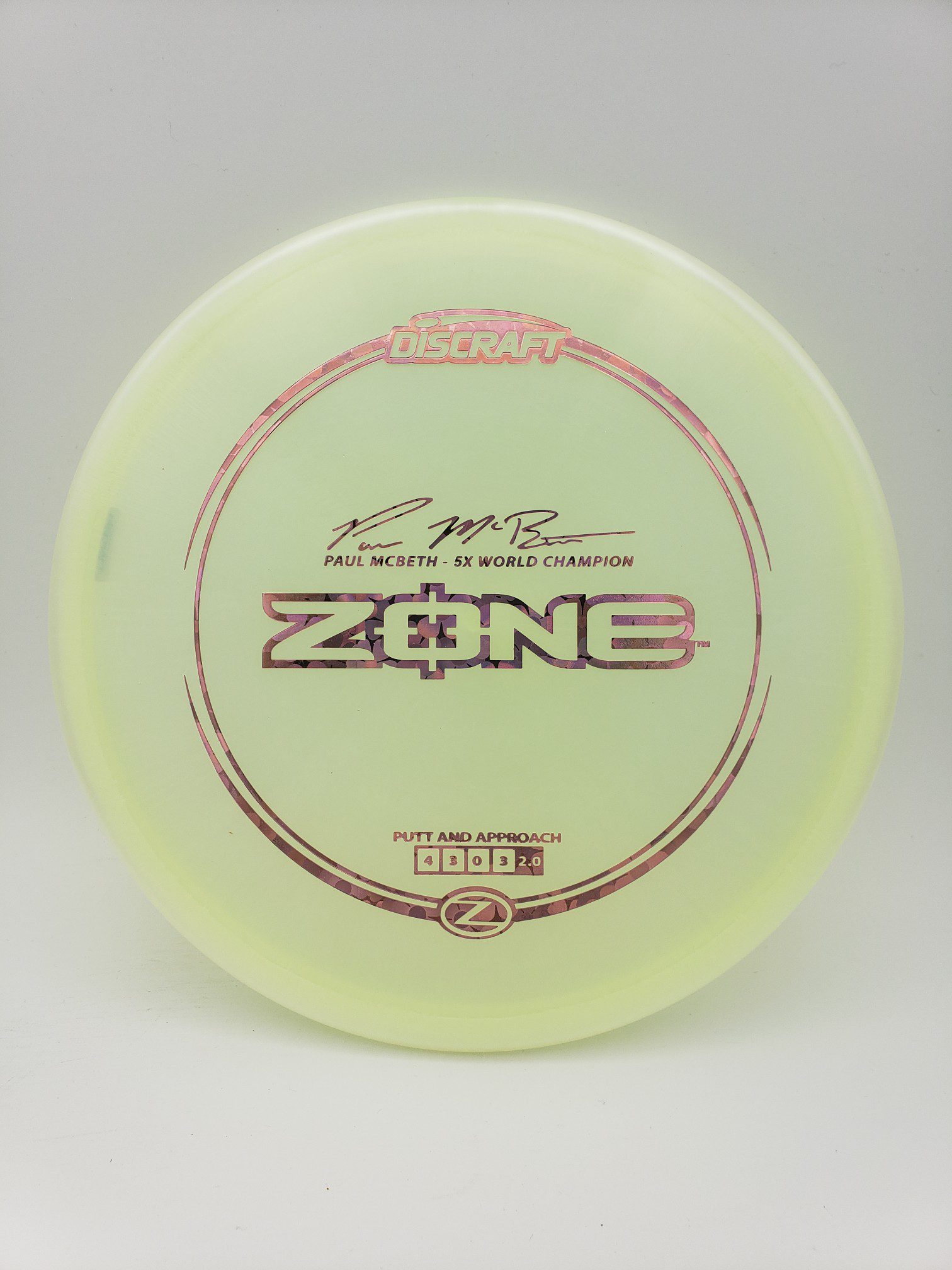 Discraft Z Zone Paul McBeth signature series disc golf disc front view